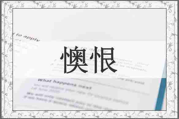 懊恨