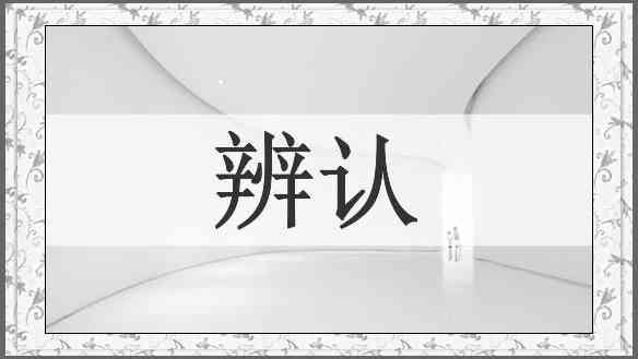 辨认