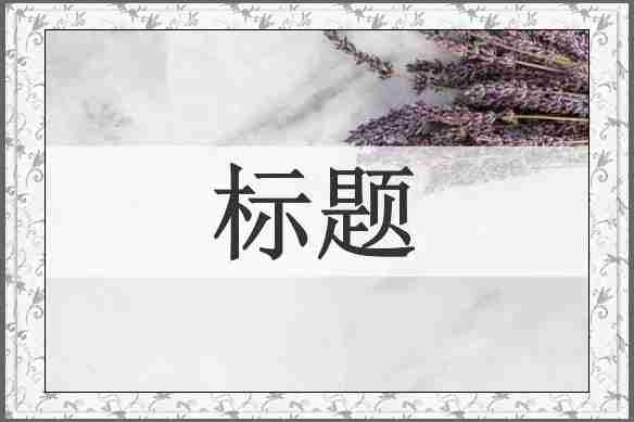 标题