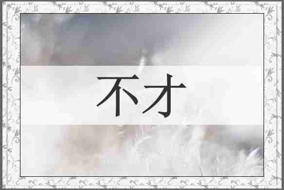 不才