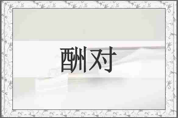 酬对