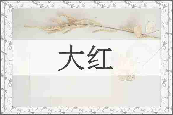 大红