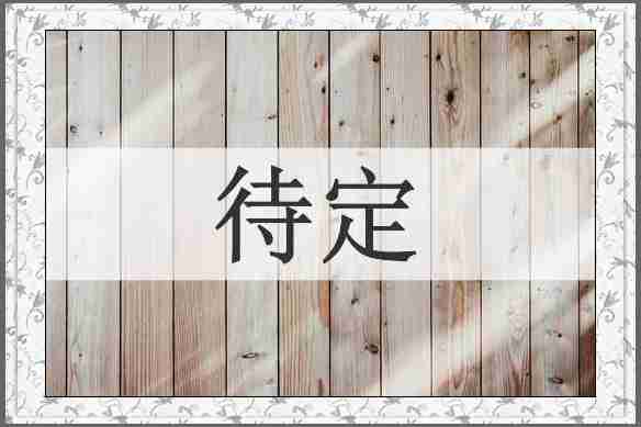 待定