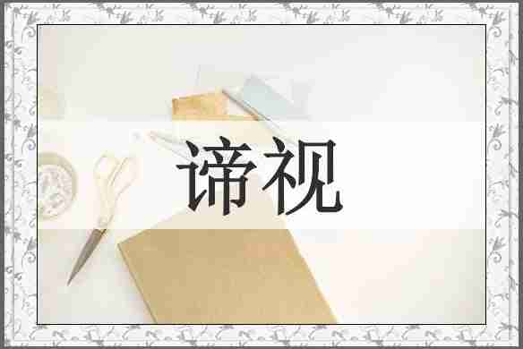 谛视
