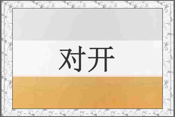 对开