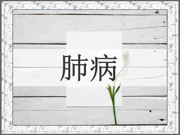肺病