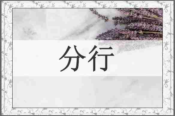 分行
