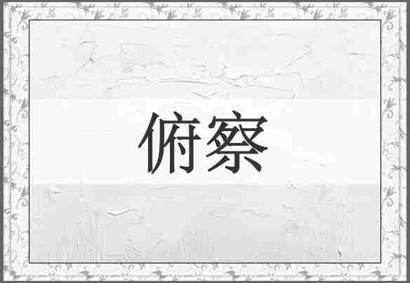 俯察