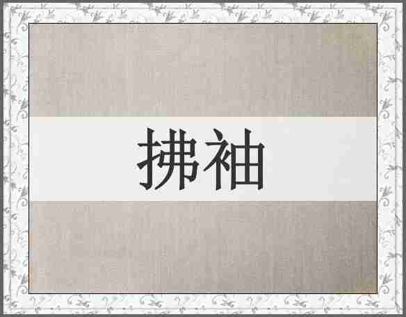 拂袖