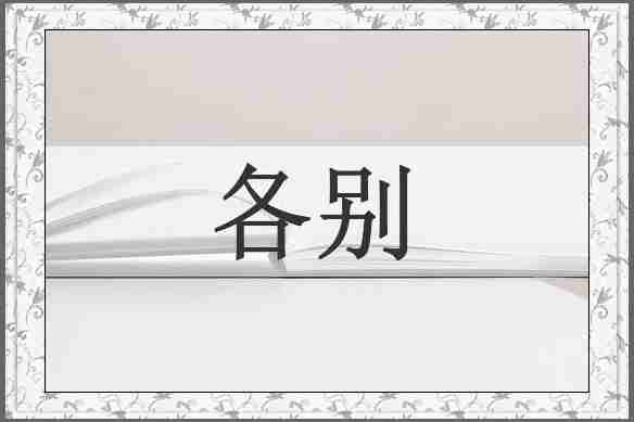 各别