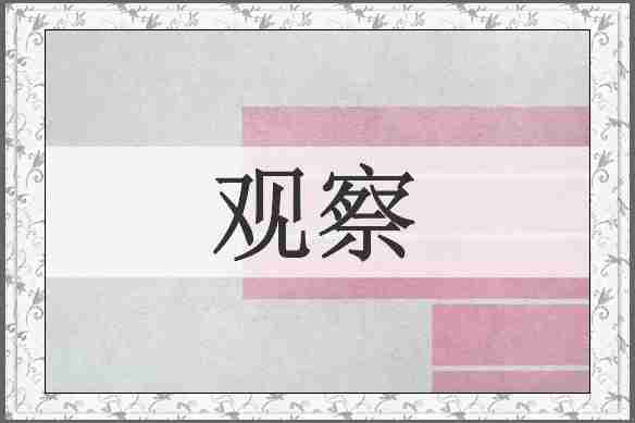 观察