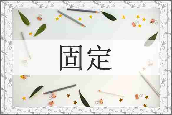 固定