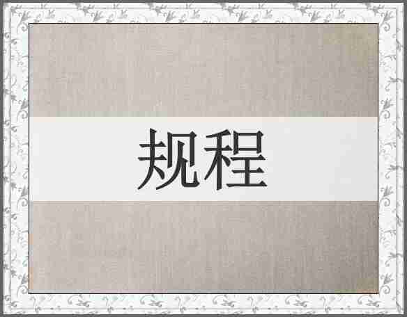 规程