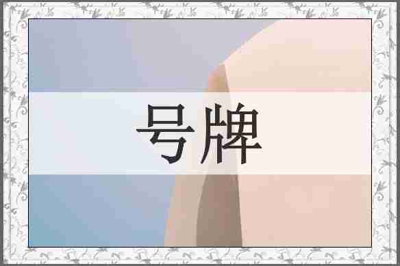 号牌