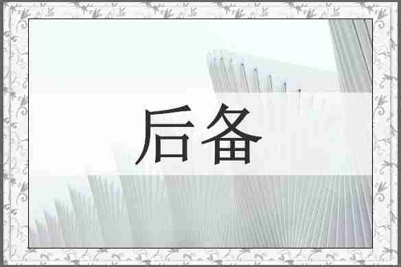 后备