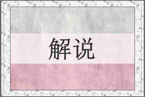 解说
