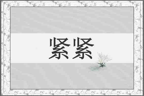 紧紧