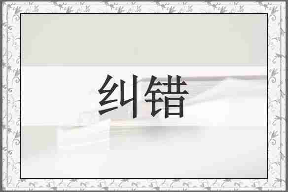 纠错