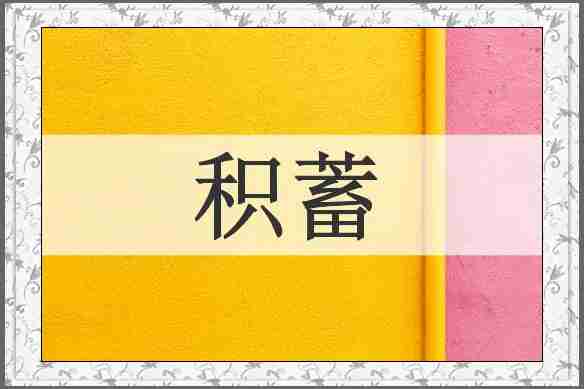 积蓄