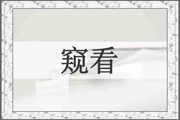 窥看