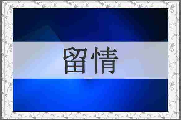留情