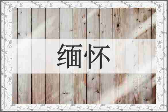 缅怀