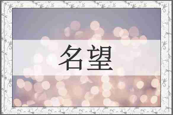 名望