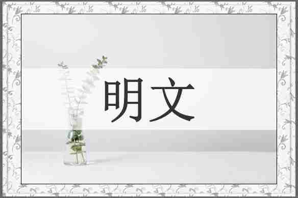 明文
