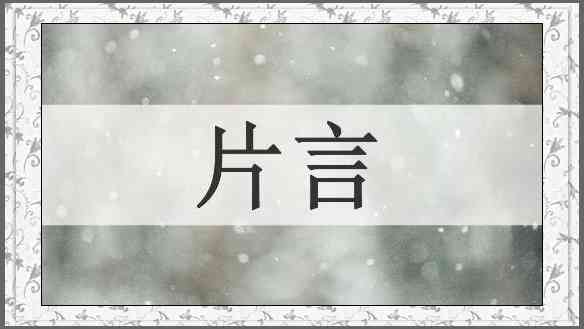 片言