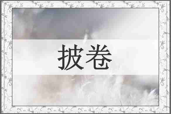 披卷