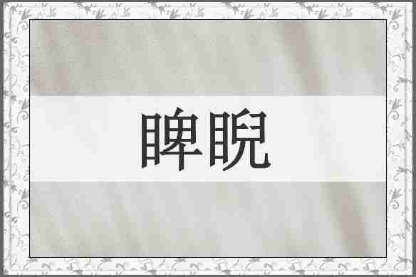 睥睨