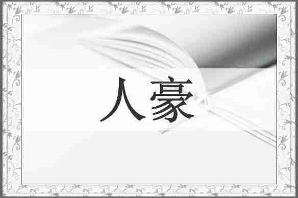 人豪