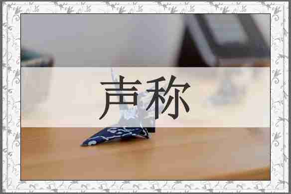 声称