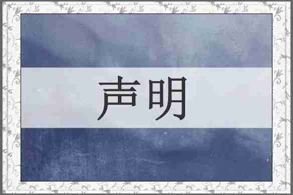 声明