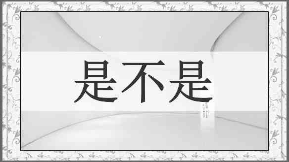 是不是