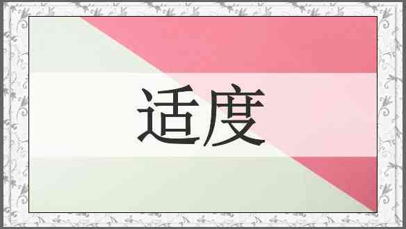 适度