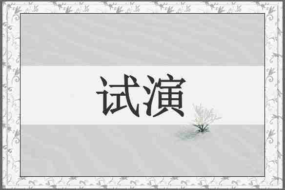 试演