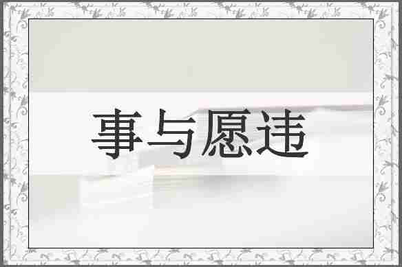 事与愿违
