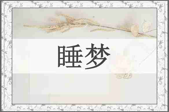 睡梦