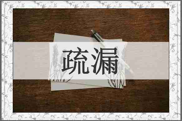 疏漏
