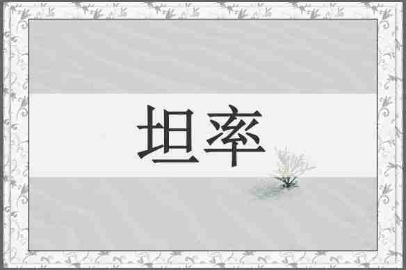 坦率