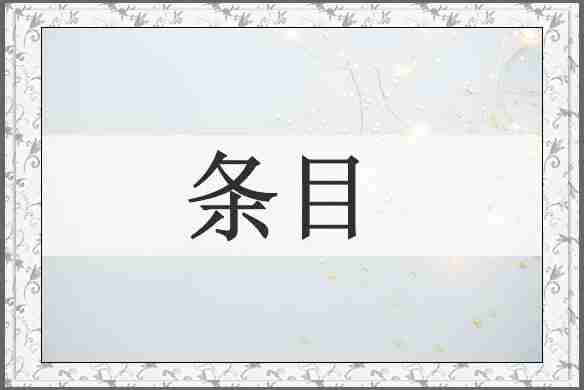 条目