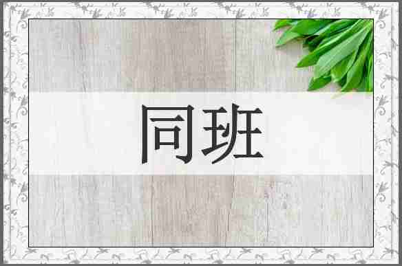 同班