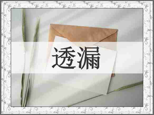 透漏