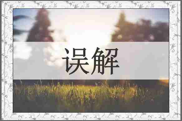 误解