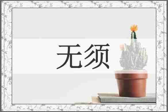 无须