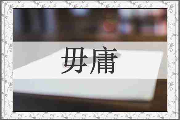 毋庸