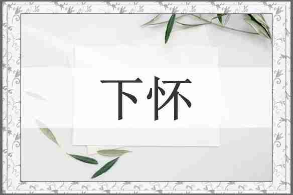 下怀