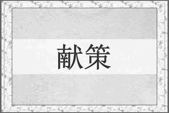 献策
