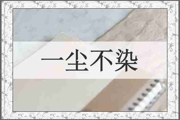 一尘不染